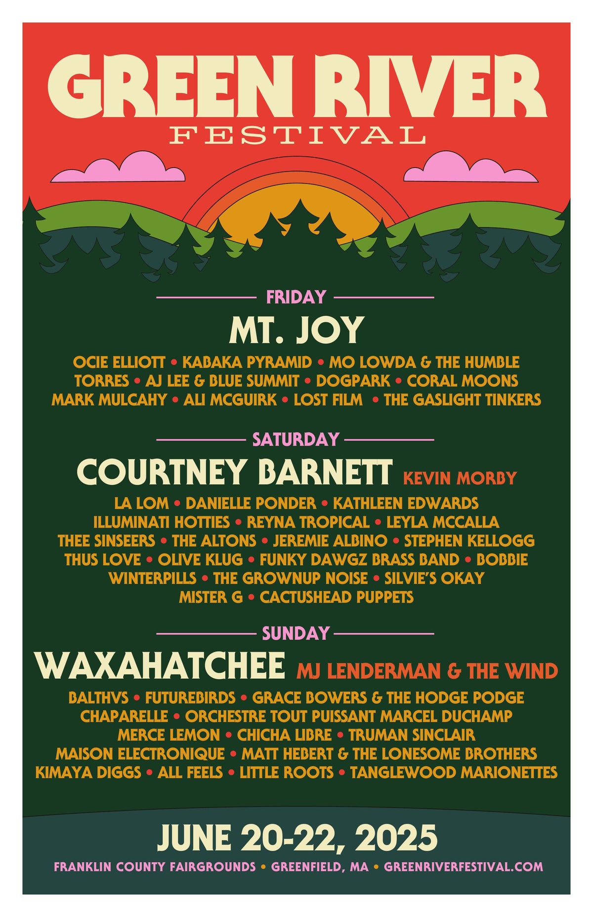 2025 LIMITED REPRINT--GRF Weekend Lineup Poster